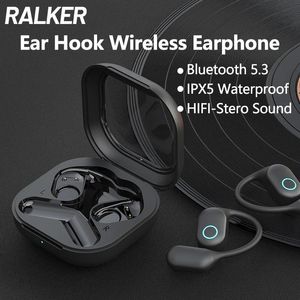 RALKER R03 Bluetooth écouteurs crochet d'oreille casque de sport avec Conduction osseuse HIFI stéréo étanche sans fil Bluetooth casque