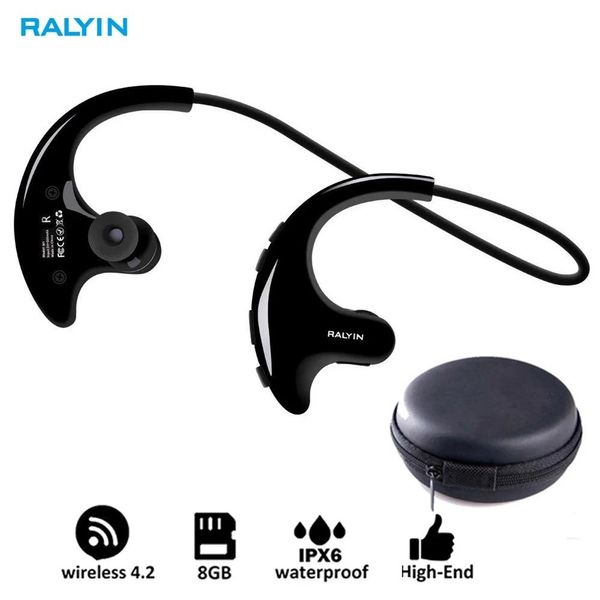 Auriculares Ralyin 8GB reproductor de música mp3 auriculares bluetooth deportivos auriculares inalámbricos impermeables auriculares bluetooth Ralyin M1 para teléfono