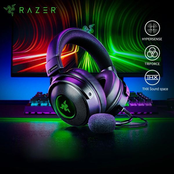 Auriculares Razer V3 Chroma RGB Auriculares con cable USB para juegos con micrófono cardioide HyperClear desmontable Razer Triforce THX Spatial Audio