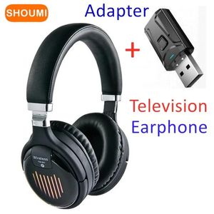 Auriculares Shoumi Auriculares inalámbricos Orejeras Grandes Auriculares Bluetooth con Adaptador de televisión Auriculares con micrófono para teléfonos XiaoMi Samsung TV