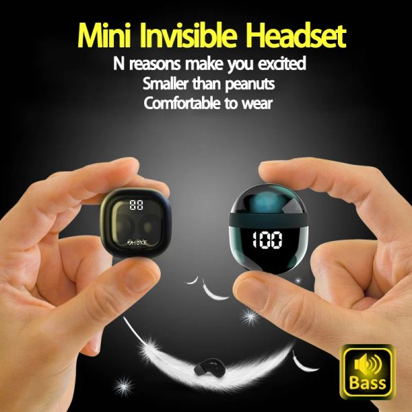 SK Mini casque 5.3 casque bluetooth sans fil petits écouteurs sommeil travail sport invisible HD HIFI basse qualité sonore écouteurs