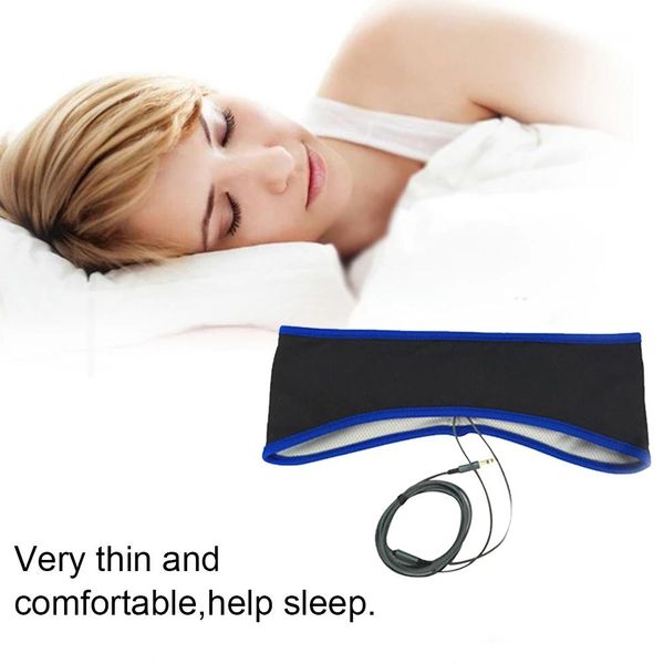 Casque de sommeil casque 3,5 mm filaire stéréo sport bandeau musique écouteur confort anti-bruit casque monté sur la tête oeil pour dormeur latéral