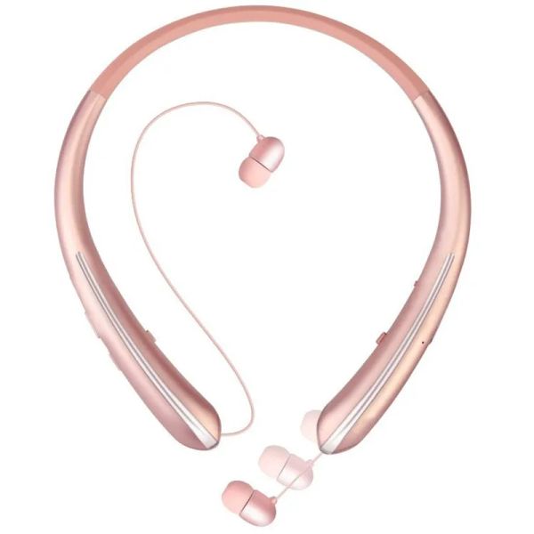 Auriculares Soumetina HX801 Auriculares inalámbricos para cuello colgante V5.0 Reducción de ruido de juego deportivo portátil Reducción retráctil Pálvecos para la oreja con micrófono