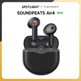 Écouteurs sans fil SoundPEATS Air4 Bluetooth 5.3 QCC3071 aptx adaptatif sans perte, 6 micros, écouteurs hybrides à suppression active du bruit