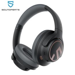 Écouteurs SoundPEATS Space Headphones Bluetooth 5.3 Casque hybride sans fil à suppression active du bruit, lecture 123 heures, micro, connexion multipoint