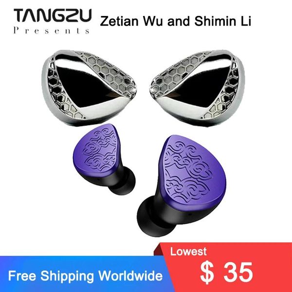 Auriculares TANGZU Shimin Li TANGZU Zetian WU Auriculares de alta fidelidad Controlador dinámico único N52 Imán en monitores de oído con cable de 0,78 Auriculares IEM