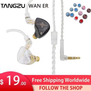 Koptelefoon Tangzu WAN ER SG 2022 Nieuwe 10 mm dynamische driver Oortelefoon IEM Metaalcomposiet Diafragma N52 Magneet 0,78 2pin Angeldac Verkoop