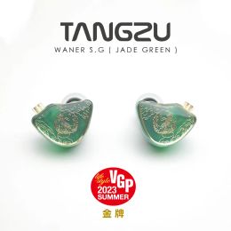 Hoofdtelefoon Tangzu Wan'er Shangguan Jade Green Hifi in oor Nieuwe 10mm dynamische driver oortelefoon IEM -hoofdtelefoon