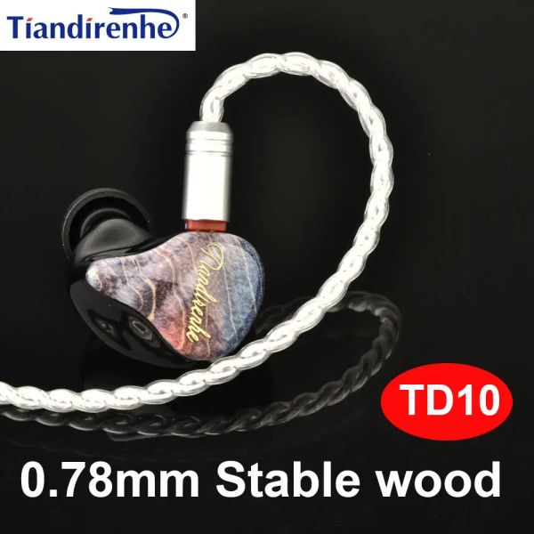 Écouteurs Tiandirenhe TD10MK2 Hifi Resin Plugs Stable Wood Fild Inversed Process inverse inverse 0,78 3D Impression enfichable Fil.