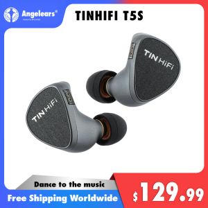 Hoofdtelefoon tinhifi T5S highdefinition gebalanceerde hifi oortelefoon IEMS bedrade oordopjes met afneembare IEM -kabel voor muzikanten