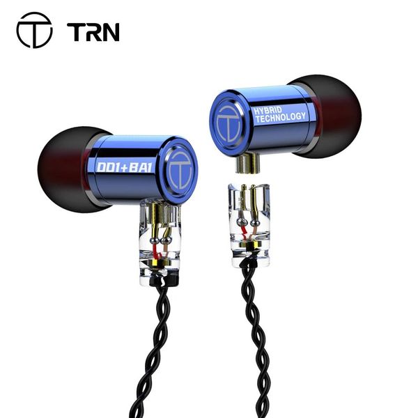 Écouteurs TRN M10 1BA + 1DD métal hybride dans l'oreille moniteur écouteur HIFI Sport écouteur bouchon d'oreille casque bouchon EMA Kirin V90 CS2 MT1 avec QDC