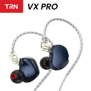 Hoofdtelefoon TRN VX PRO -oortelefoons 8BA+1DD Hybride drive inar oordopjes hifi highquality oordoppen met 2pin kabel IEM's