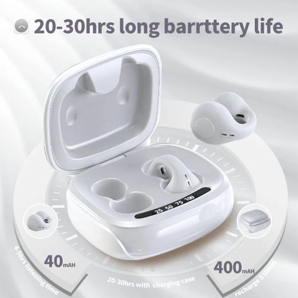Écouteurs d'écouteurs sans fil de conduction en os Clip d'écoute sur des écouteurs d'oreille ouverts