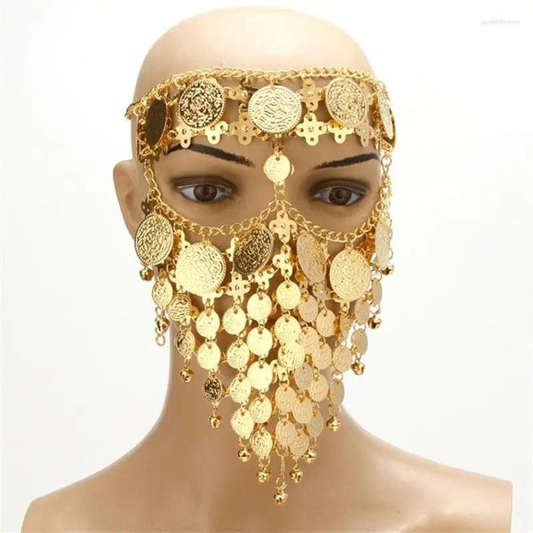 Coiffures 2024 Masques de mariée de luxe pour les mariages danse masque facial en métal scène discothèque casque