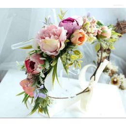 Headpieces Artificical Rose Flowers Hoofdtooi Bridale Accessoires Bruidsmeisje Tocado Novia Accesorios Para El Cabello