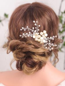 Coiffures Artsy Chic brillant cristal perles à la main peigne à cheveux pur tranquillement élégant accessoires de mariage pour les femmes ornements