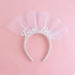 Coiffes Bachelorette Party Headpiece décorations Bridesmaid Favors Pearl Acrylic Team Bride Bande