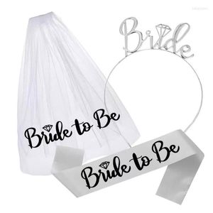 Tocados Bachelorette Party Sash Diadema Velo Set Novia para ser despedida de soltera Compromiso de despedida de soltera