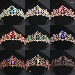 Headpieces barokke luxe kristallen trouwjurk tiaras en kroon vintage gouden diadeem voor bruid headbanden haaraccessoires