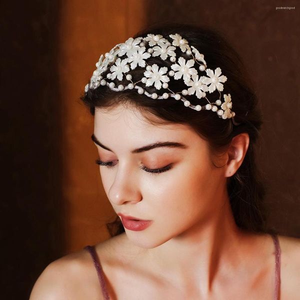 Tocados Barroque Flower Diadema de la diadema Accesorios para el cabello Mujeres Tendencia de la banda para el cabello de la altura de la altura de la altura de la altura de la altura de la altura