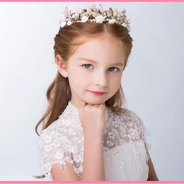 Coiffes Baroque Coquillages Fleur Filles Perles Bijoux Accessoires De Cheveux Tête Couronne Anniversaire Enfants Mariage Première Communion Bandeau