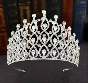 Coiffes baroque vintage Sliver Crowns and Tiaras Crystal Bridal Femmes Tiara Crown Pageant Prom Diadem Wedding Hair Dress Access9905056