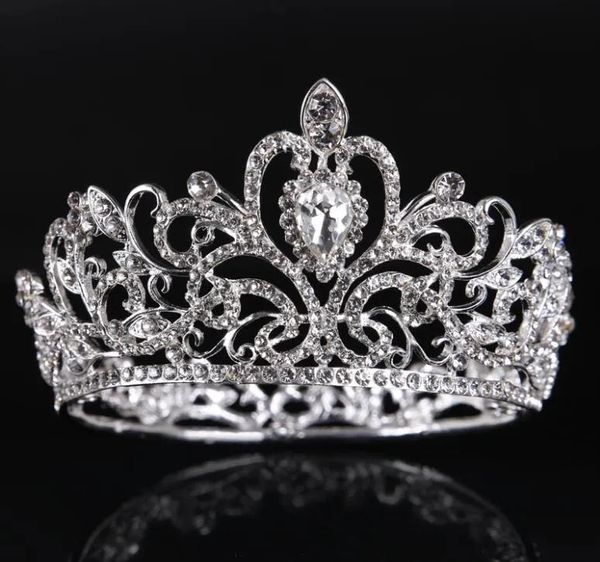 Couronne de mariée, or, argent, cercle entier, ornement de couronne de diamant, ornement de couronne pour enfants, ornements de mariée.