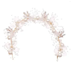 Coiffes Bridal Crown Pearl Rhingestone Bandband Fleur pour le festival Mariage Party Head Decor