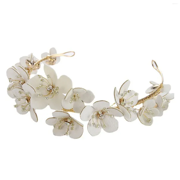 Coiffures de mariée bandeau d'or adulte couronne placage fleur fête accessoire métal pour demoiselle d'honneur boules de mariage