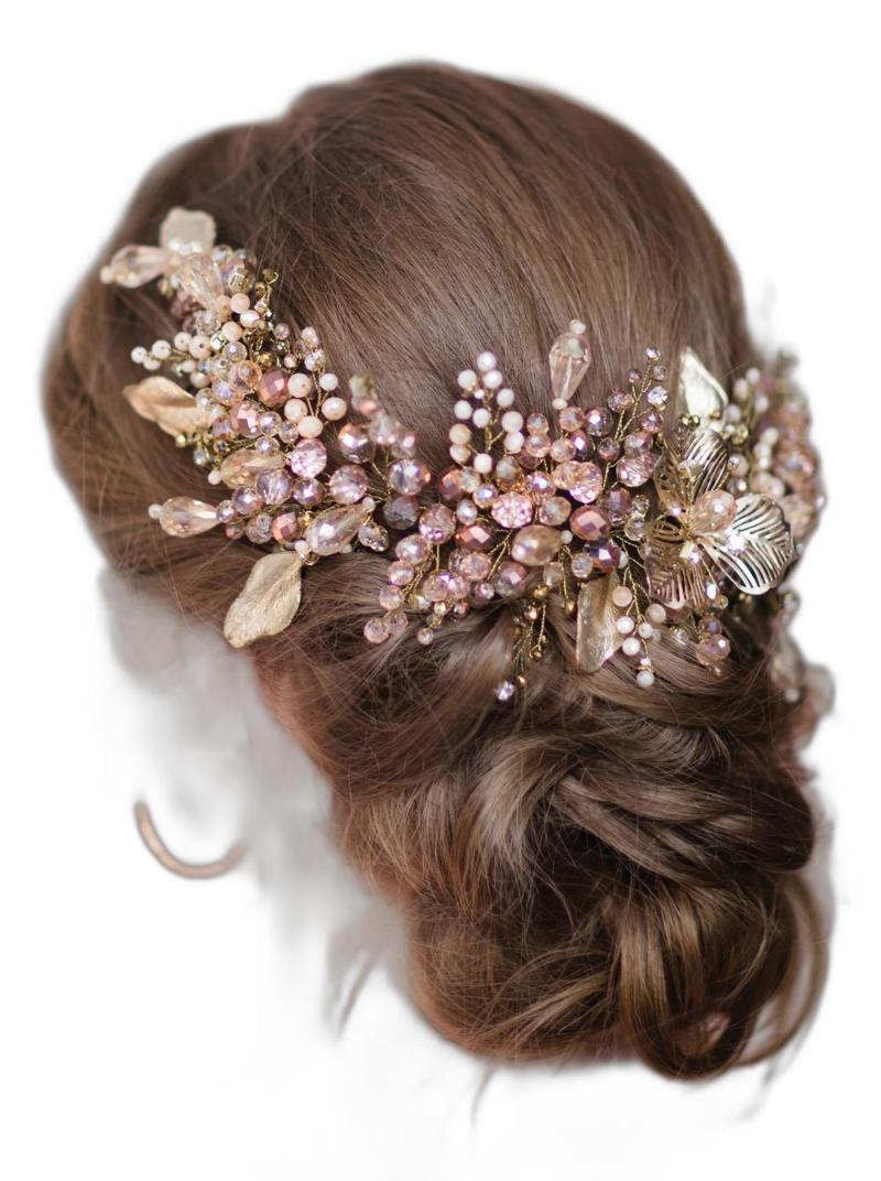Gold Leaf Bridal  headband wedding - Elegant Hair Vine Piece for Weddings and Special Occasions