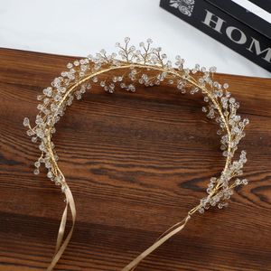 Headpieces Bruidale haaraccessoires Handgemaakte Crystal Pearl Hoofdband Knoop Trouwjurk Simple Fairy Hoop For Friends Gifts