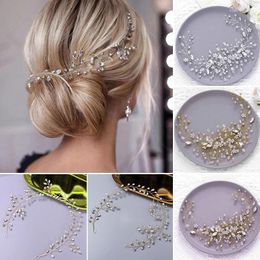 Coiffes Bridal Pearl Crystal Band Sthingestone Flower Wedding Hair Accessories Mesdames