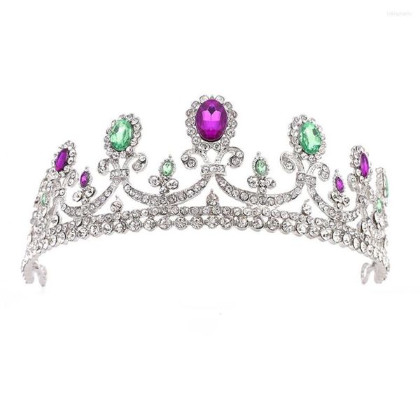 Tocados nupcial princesa cristal austriaco tiara corona accesorio para el cabello para niñas joyería para niños vestido de fiesta de boda