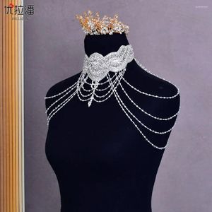 Coiffes Bridal Pildal épaule chaîne de châles de perles sexy accessoires de collier personnalisé luxueux