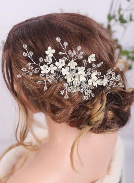 Coiffes de mariée, peigne à cheveux de mariage, accessoire perlé, fleur, coiffure de mariée, couvre-chef pour mariée