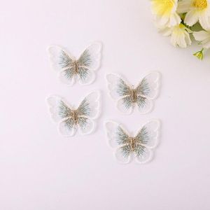 Parches de mariposa para tocados, 4 Uds., 4cm, 17 colores para coser ropa, apliques, accesorios para el cabello, zapatos, bolsas, decoración DIY