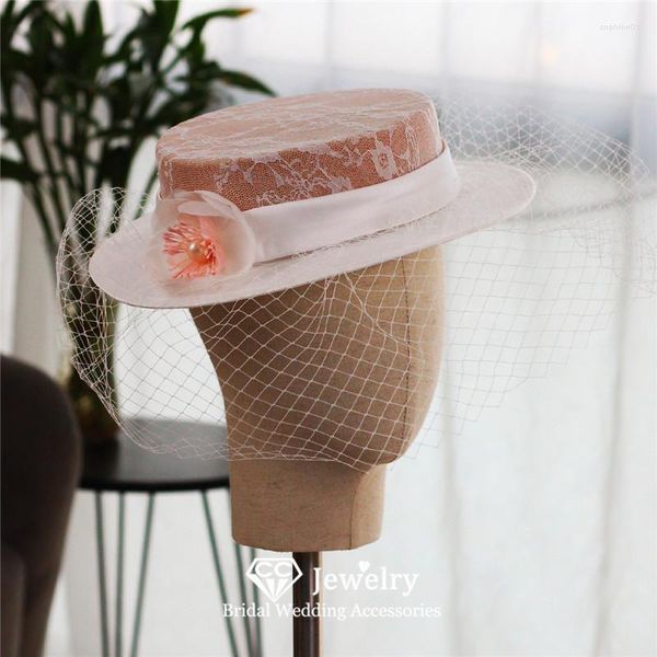 Tocados cc sombreros románticos accesorios para el cabello para la boda