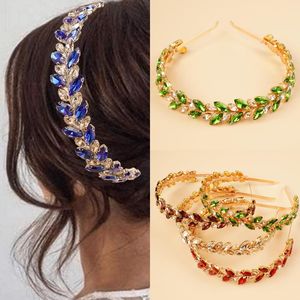 Headpieces kleur bruid kristal bruiloft heaband zilveren blauw rood bruids kopstuk sprankelende strass haar accessorie voor vrouwen en girlsheadpi