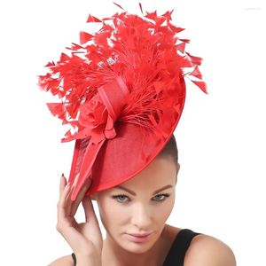 Coiffes élégantes Femmes de mariage Bridal Mariage Fascinateurs Bandeau avec décoration de fleur de mode Nice Cocktail Derby Big Headpiece Show Caps