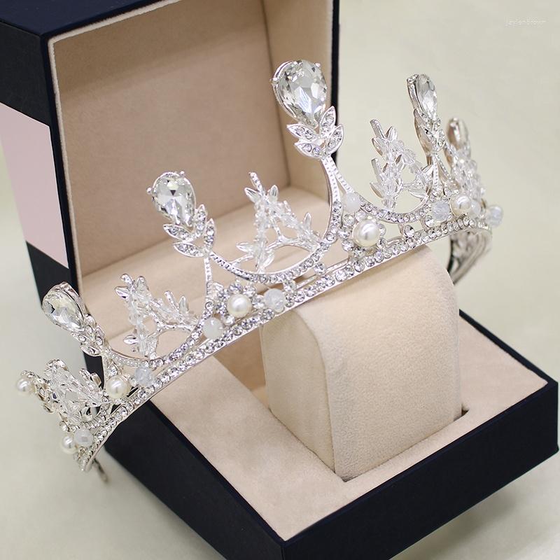 Acessórios de cabeça de cristal da moda coroa de noiva tiara acessórios de casamento DX9006