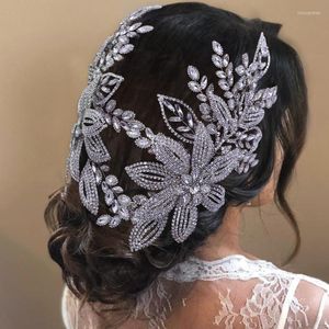 Headpieces Fashion Rhinestone Crowns Diamond Tiaras Pageant Crown Wedding Haar stuk bruidshandgemaakte bloemhoofddressheadstukken