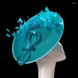 Headpieces veer fascinator hoed voor vrouwen bruiloft kopstuk kerk feest hoofddoekjes dames kenducky race fascinators haarclip hoofdband