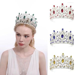 Headpieces Hair Accessories Crown Tiar Emerald Ally Electroplated Wedding Bridal Barok