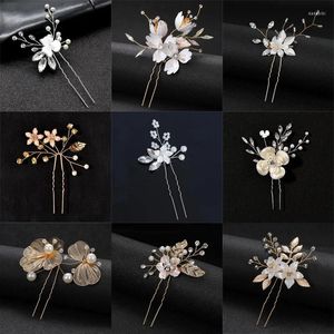 Headpieces Haarspelden Accessoires voor vrouwen Wedding Clips Sieraden Pearl Crystal Flower Clip Headpiece