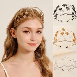 Headpieces Handmade Crystal Hairnet Hairband Jewelry Headpiece Crown Tiara Wedding Hair Dress Accessoires