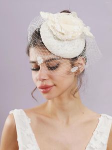 Coiffes À La Main Fleur Chapeaux Chapeau De Mariage Robe Accessoires Voile Ornements De Mariée Pour Les Femmes Bandeaux