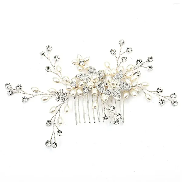 Coiffes à la main Pearl Peigne Peigne Headpiece femme Elegant Ally Barrette pour les performances de scène usure