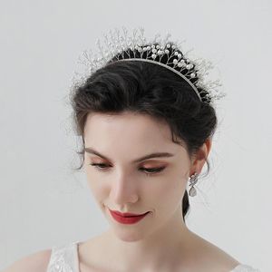 Coiffes À La Main Perle Bandeaux Pour Femmes De Mariée De Mariage Accessoires De Cheveux De Bal Hairdbands Partie Mariée Casque Bijoux Cadeau