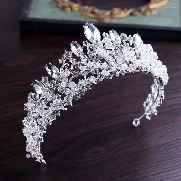 Tocados de boda para adultos de alta calidad, accesorios para el cabello nupcial, tiara de cristal ostentoso