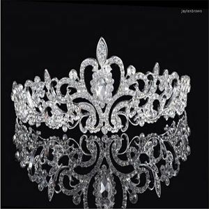 Tocados de alta calidad para la boda de adultos Accesorios nupciales para el cabello Rhinestone Crystal Bling Tiaras y Crown Designer Bride